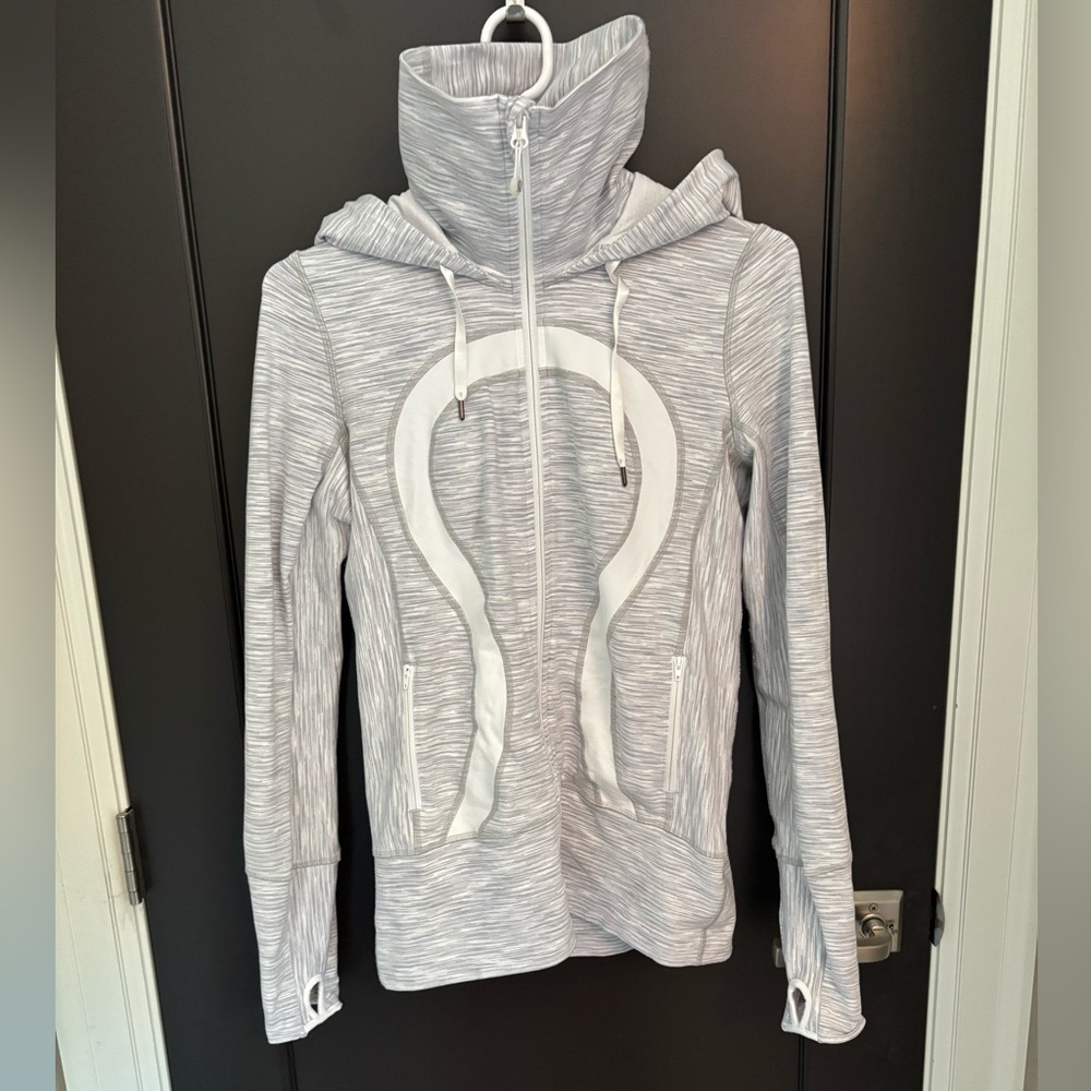 Lululemon Athletica Gray and White Hoodie